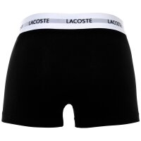 LACOSTE mens boxer shorts, 3-pack - trunks, cotton stretch, logo waistband Black/White/Grey S (Small)