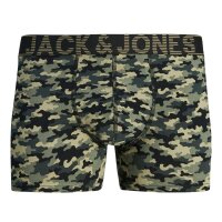 JACK&JONES Mens Boxer Shorts, 10 Pack - JACDANNY, Trunks, Cotton Stretch, Camouflage Black/Green/Blue S (Small)
