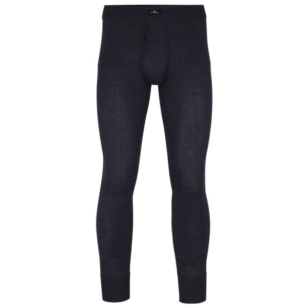 GÖTZBURG Herren Lange Unterhose - Eingriff, Long John "Jeans Ringel" Blau M