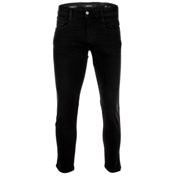 REPLAY mens jeans - Hyperflex ANBASS, stretch denim, length 30, slim fit Black 33W
