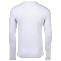 VERSACE Herren Langarmshirt, 2er Pack - TOPEKA, Longsleeve, Rundhals, Organic Cotton, Bi-Stretch Weiß S