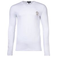 VERSACE Mens Long Sleeve Shirt, 2 Pack - TOPEKA, Long Sleeve, Round Neck, Organic Cotton, Bi-Stretch White 3XL (XXX-Large)