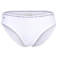 LACOSTE Damen Slips, 6er Pack - Brief, Unterwäsche, Cotton Stretch, Logobund, einfarbig Schwarz/Grau/Weiß XS