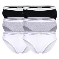 LACOSTE Womens Briefs, 3-pack - Brief, Underwear, Cotton Stretch, Logo Waistband, Solid Color Black/Grey/White XS (X-Small)