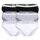 LACOSTE Womens Briefs, 3-pack - Brief, Underwear, Cotton Stretch, Logo Waistband, Solid Color Black/Grey/White XS (X-Small)