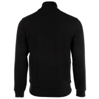 LACOSTE mens sweat jacket with stand-up collar - zip, brushed fleece, cotton blend Black XL (X-Large)