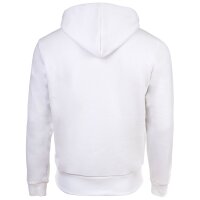 LACOSTE Herren Hoodie mit Kapuze - Sweatshirt, aufgerautes Fleece, Baumwoll-Mix Weiß S