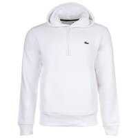 LACOSTE mens hoodie with hood - sweatshirt, brushed fleece, cotton blend White S (Small)