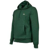LACOSTE Herren Hoodie mit Kapuze - Sweatshirt, aufgerautes Fleece, Baumwoll-Mix Grün S