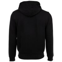 LACOSTE Herren Sweatjacke mit Kapuze - Zipper, aufgerautes Fleece Schwarz S