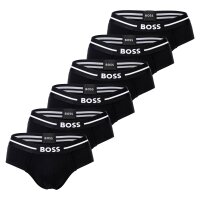 BOSS Mens Briefs, 6-pack - Hip Briefs 6P Bold, Cotton Stretch, Logo Black M (Medium)