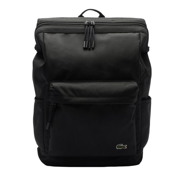 LACOSTE Unisex Backpack - Neocroc Backpack, 42.5x30x18.5 cm (HxWxD), plain Black