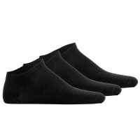 Hudson Unisex Sneaker Socks, 3-Pack - Simply, Short Socks, Solid Color Black 35-38 (UK 3-5)