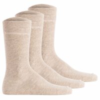 Hudson Unisex Socks, 3-Pack - Simply, Short Socks, Solid Color Beige mottled 43-46 (UK 9-11)