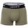 LACOSTE Herren Boxershorts, 3er Pack - Trunks, Casual, Cotton Stretch, Logobund Schwarz/Rot/Grün S