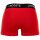 LACOSTE Herren Boxershorts, 3er Pack - Trunks, Casual, Cotton Stretch, Logobund Schwarz/Rot/Grün S