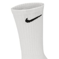 NIKE Unisex Tennissocken, 6er Pack - Cushioned - Training Crew Socks, einfarbig, Logo Schwarz/Grau/Weiß 38-42
