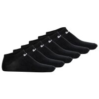 NIKE Unisex Sneakersocken, 6er Pack - Lightweight - No Show Sneaker, einfarbig, Logo Schwarz 38-42