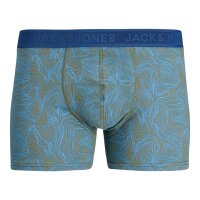 JACK&JONES Herren Boxershorts, 5er Pack - JACCAMERON TRUNKS, Muster, Logobund Grün/Blau/Schwarz S