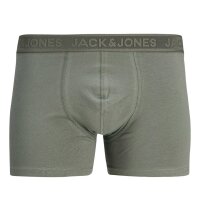 JACK&JONES Herren Boxershorts, 5er Pack - JACCAMERON TRUNKS, Muster, Logobund Grün/Blau/Schwarz S