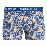 JACK&JONES Herren Boxershorts, 7er Pack - JACMASON FLOWER TRUNKS, Floral, Logobund Grün/Blau/Schwarz S