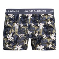JACK&JONES mens boxer shorts, pack of 7 - JACMASON FLOWER TRUNKS, floral, logo waistband Green/Blue/Black S (Small)