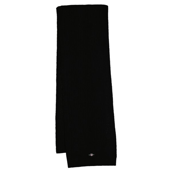 GANT Unisex Schal - SHIELD WOOL KNIT SCARF, Rippstrick, Wolle, 180x30cm, One Size