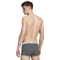 JACK&JONES Mens Boxer Shorts, 12-pack - JACSOLID TRUNKS, Cotton Stretch, Logo Waistband Black/Blue/Grey 2XL (XX-Large)