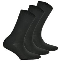 Hudson 3 Paar Damen Socken, Relax Cotton Strumpf, Komfortbund, Einfarbig Schwarz 35-38 (2,5-4,5 UK)