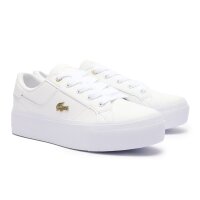 LACOSTE womens sneakers - ZIANE PLATFORM, trainers, platform sole, genuine leather White EUR 37 (UK 4)