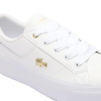 LACOSTE womens sneakers - ZIANE PLATFORM, trainers, platform sole, genuine leather White EUR 41 (UK 7.5)