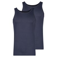 SKINY Herren Unterhemden, 2er Pack - Tank Top DP, ärmellos, Feinripp, Baumwolle Blau S