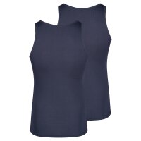 SKINY Herren Unterhemden, 2er Pack - Tank Top DP, ärmellos, Feinripp, Baumwolle Blau S