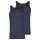 SKINY Herren Unterhemden, 2er Pack - Tank Top DP, ärmellos, Feinripp, Baumwolle Blau S