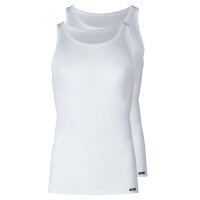 SKINY mens vests, 2-pack - Tank Top DP, sleeveless, fine rib, cotton White XL (X-Large)