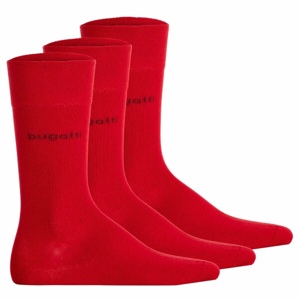 bugatti mens socks, 3-pack - Socks Soft Cotton Uni Basic Red 39-42