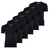 adidas Herren T-Shirt, 6er Pack - Active Flex Cotton, V-Ausschnitt, uni Schwarz S