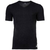 adidas mens T-shirt, 6-pack - Active Flex Cotton, V-neck, plain Black S (Small)