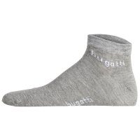 bugatti Herren Sneakersocken 3er Pack - Socks Soft Cotton Uni Basic Grau 39-42