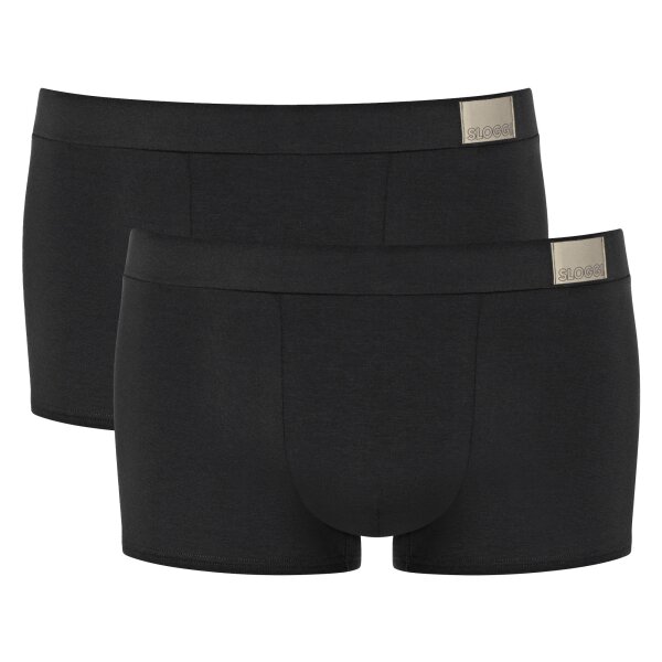 Sloggi Herren Hipster, 2er Pack - GO Natural Hipster C2P, Boxershorts, Cotton Stretch Schwarz L