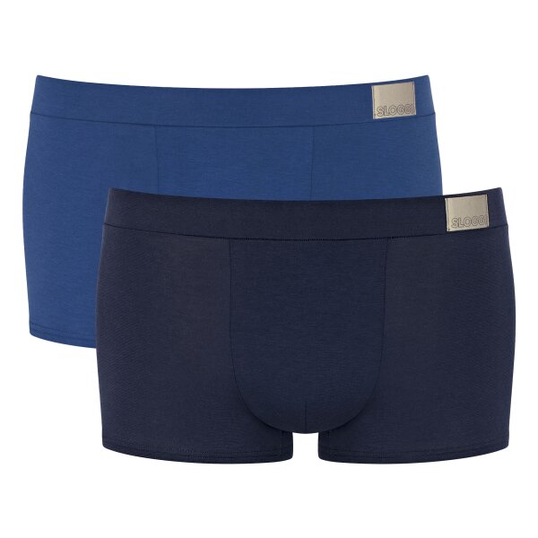 Sloggi Herren Hipster, 2er Pack - GO Natural Hipster C2P, Boxershorts, Cotton Stretch Blau 2XL