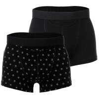HOM Herren Boxershorts, 2er Pack - Boxer Briefs HO1 2P Gabriele #2, Baumwollmischung Schwarz S