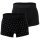 HOM mens boxer shorts, pack of 2 - Boxer Briefs HO1 2P Gabriele #2, cotton blend Black S (Small)