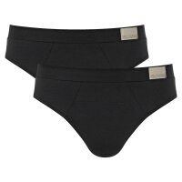 Sloggi mens hipster, pack of 2 - GO Natural Hipster C2P, boxer shorts, cotton stretch Black S (Small)