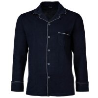 HOM Herren Schlafanzug, 2-tlg. Set - "Albert", lang, Pyjama, Baumwolle Blau 2XL