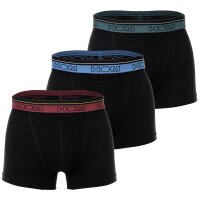 HOM Mens boxer shorts, 3-pack - Boxer Briefs HO1 3P Tiago #2, cotton blend Black S (Small)
