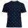 LACOSTE Herren T-Shirt - Loungewear, Rundhals, Baumwollmischung, Muster Blau/Weiß L