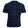 LACOSTE mens T-shirt - loungewear, round neck, cotton blend, pattern Blue/White L (Large)