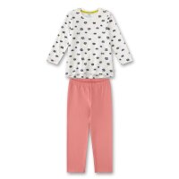 Sanetta girls pyjamas, 2-piece set - long, pyjamas, organic cotton, motif Rosa/White 140