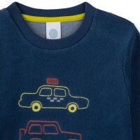 Sanetta Jungen Schlafanzug - Nachtwäsche, Pyjama, lang,Terry, Motiv Blau 128